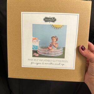Mud pie pool pink glitter